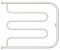 Полотенцесушитель водяной Сунержа Лира с полкой 50х65 см 12-0012-5065 белый - 2 изображение