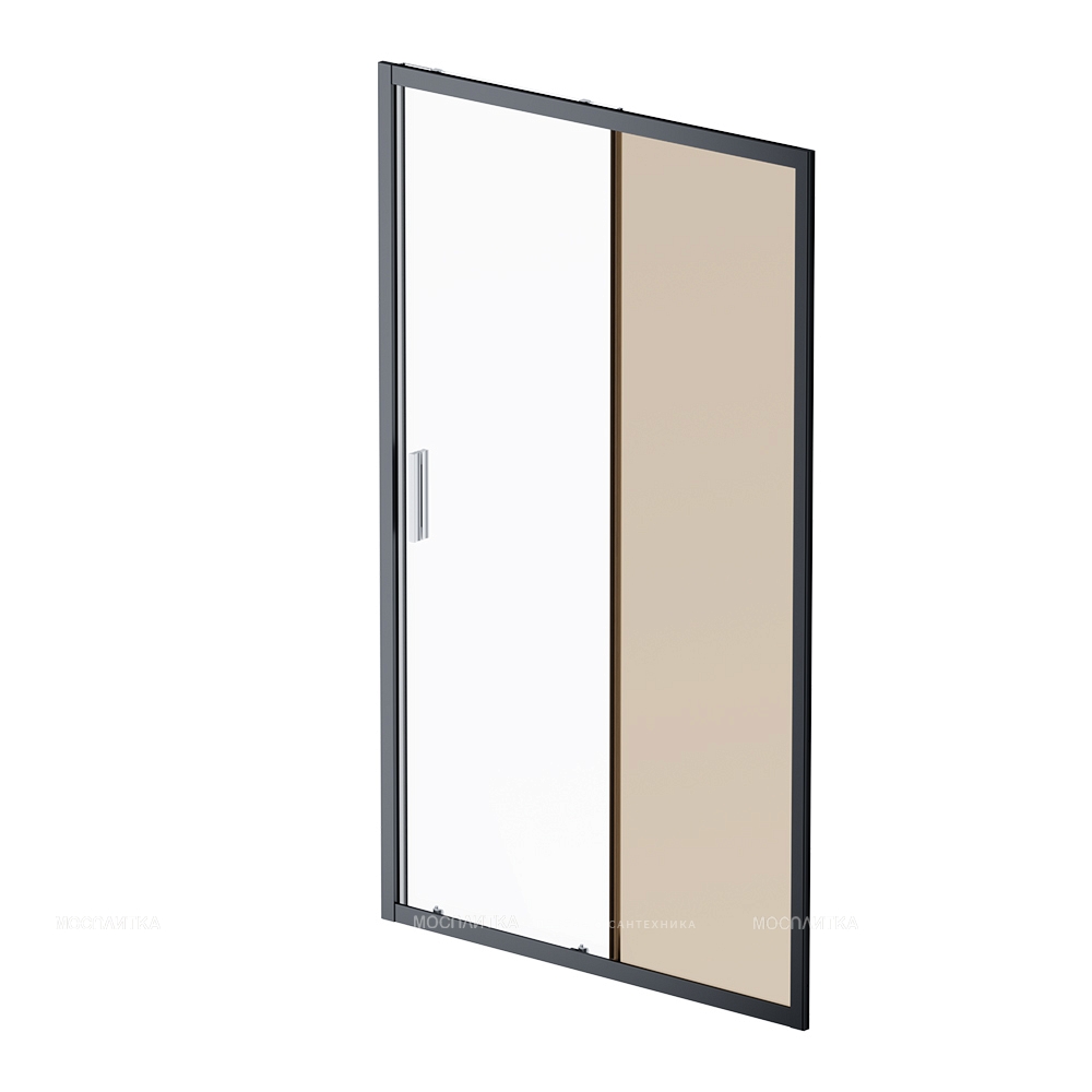 Душевая дверь Am.Pm Gem 120 см W90G-120-1-195BBr стекло прозрачное / тонированное, профиль черный - изображение 6