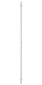 Полотенцесушитель электрический Сунержа Аскет 165х5 см 12-0850-1650 белый - 2 изображение