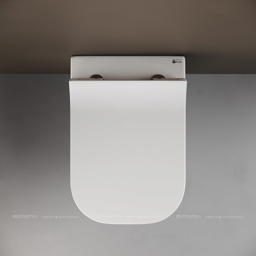 Комплект подвесной безободковый унитаз Ceramica Nova New Day CN3005 с крышкой-сиденьем микролифт + инсталляция Am.Pm ProC I012707.0138 с клавишей смыва ProC L, чёрная матовая - изображение 6