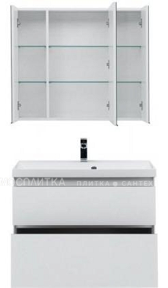Комплект мебели для ванной Aquanet Гласс 90 белый - изображение 3