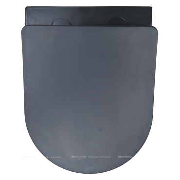 Унитаз подвесной безободковый Azario Gloria AZ-2003MB с крышкой-сиденьем микролифт, матовый черный - 8 изображение