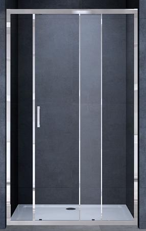 Душевая дверь Vincea Alpha 150 см хром, стекло прозрачное, VDS-3AL150CL