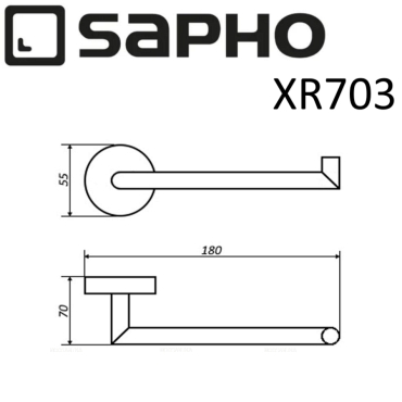 Держатель туалетной бумаги Sapho X-Round XR703 хром - 2 изображение