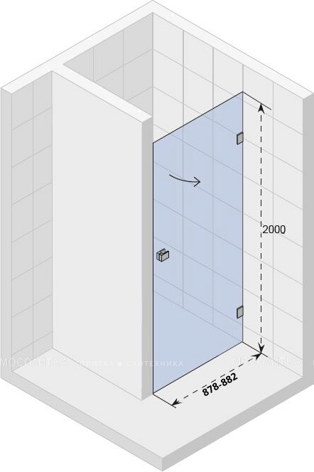 Душевая дверь в нишу Riho Scandic Mistral M101 90 см, R - изображение 3