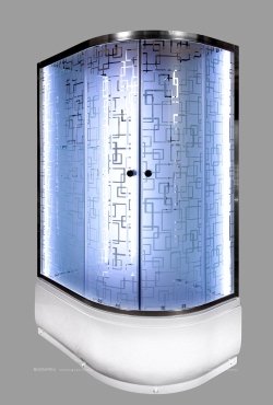 Душевая кабина Deto ЕМ4512 R N LED с гидромассажем - 2 изображение