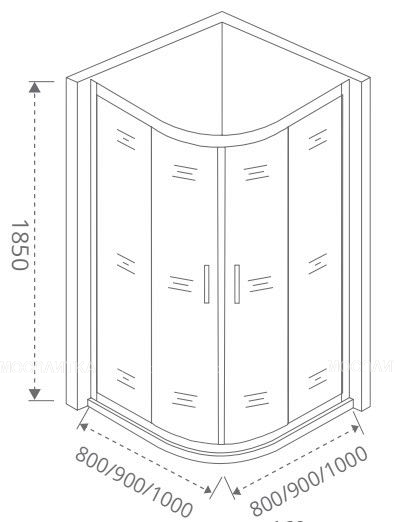Душевой уголок GOOD DOOR Infinity R-80-C-CH - изображение 3