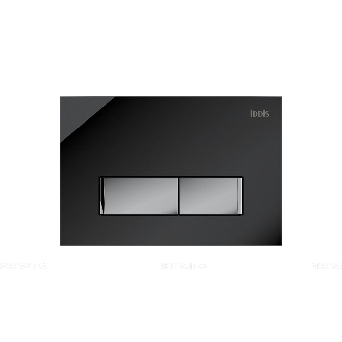 Клавиша смыва IDDIS Uniglass универсальная черное стекло 010 UNG10GBi77 - изображение 2