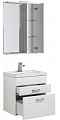 Комплект мебели для ванной Aquanet Рондо 60 2 ящика белый - 3 изображение