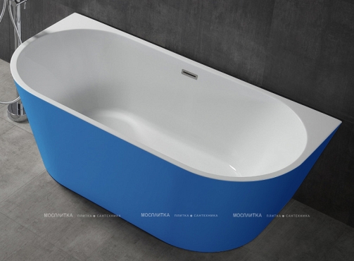 Акриловая ванна Abber 170х80 см AB9216-1.7DB, синий - 2 изображение