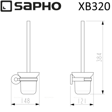 Ершик Sapho X-Round XB320 черный - 2 изображение
