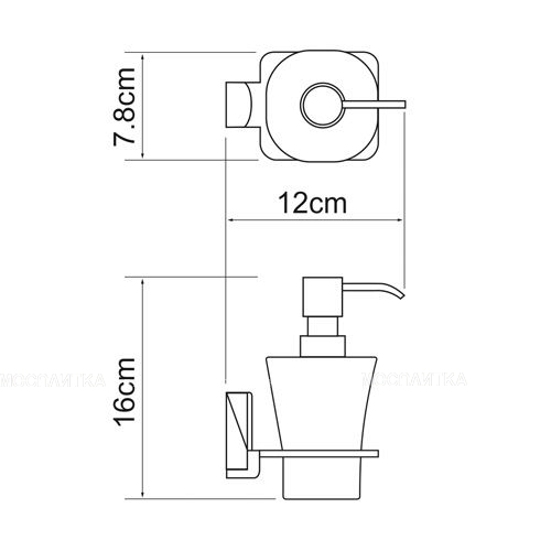 Дозатор для жидкого мыла Wasserkraft Exter K-5299 - изображение 3
