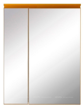 Зеркальный шкаф De Aqua Алюминиум 70 золото, фацет - 2 изображение
