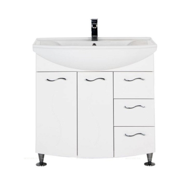 Комплект мебели для ванной Aquanet Моника 85 белый раковина Стиль - 4 изображение