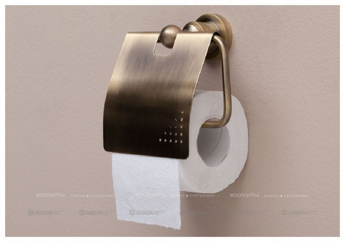 Держатель туалетной бумаги Aquanet 3886, бронза - изображение 2