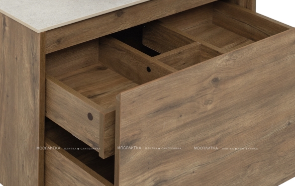 Комплект мебели для ванной Aquanet Nova Lite 75 см 249514, 1 ящик, коричневый - 14 изображение