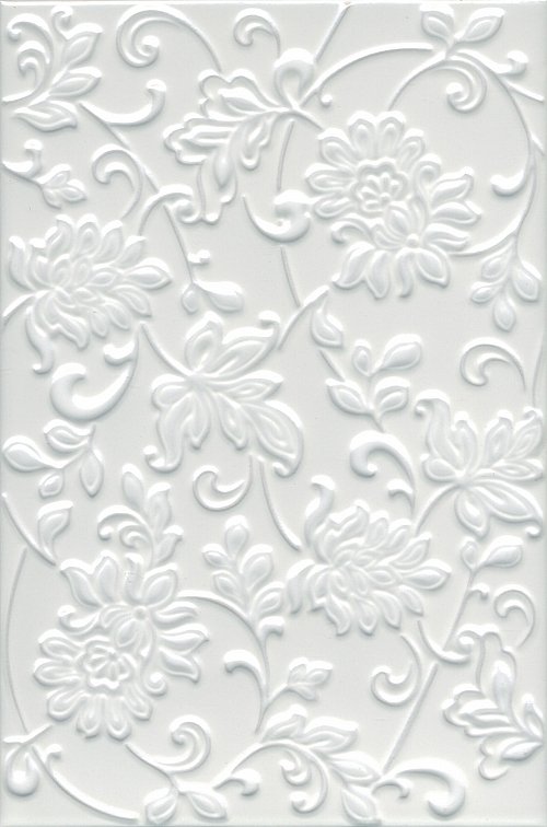 Керамическая плитка Kerama Marazzi Плитка Аджанта цветы белый 20х30