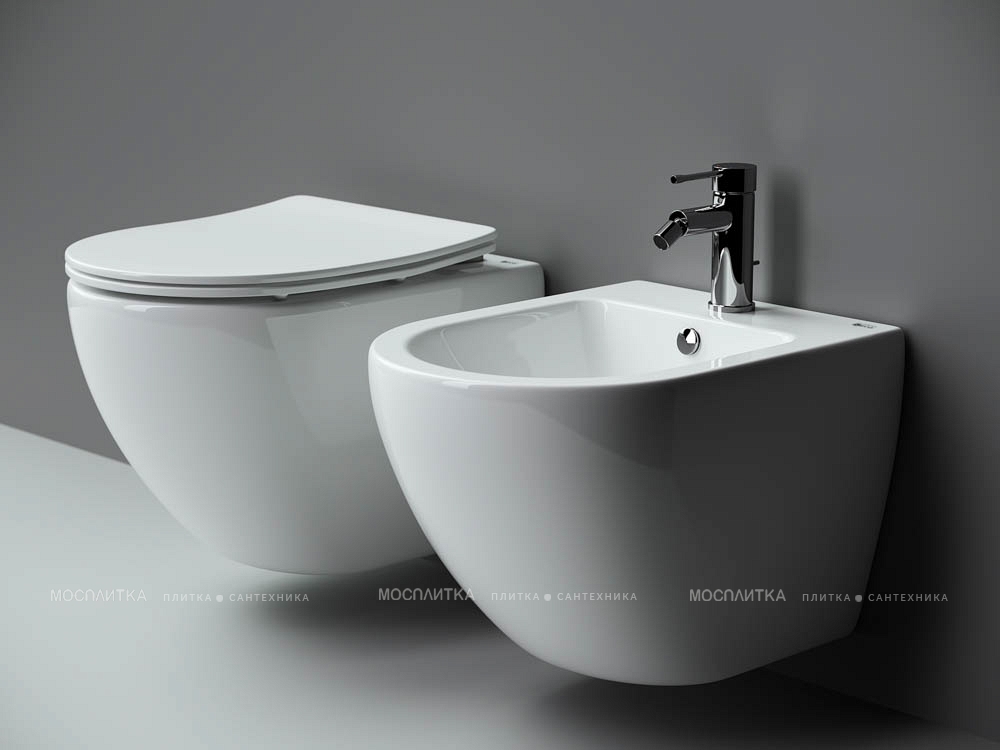 Комплект подвесной безободковый унитаз Ceramica Nova Metropol Rimless с крышкой-сиденьем CN4002 + инсталляция для унитазов Bocchi 8010-1000 - изображение 4