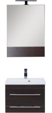 Комплект мебели для ванной Aquanet Нота 58 венге камерино - 2 изображение