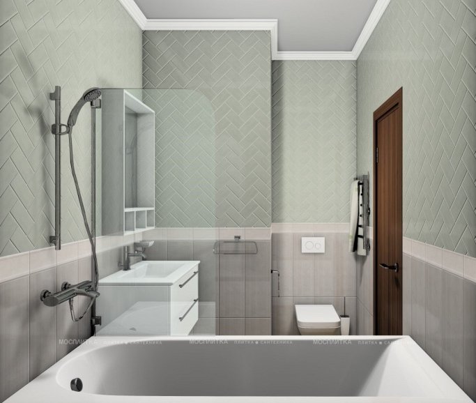 Дизайн Ванная в стиле Классика в белом цвете №12514 - 4 изображение
