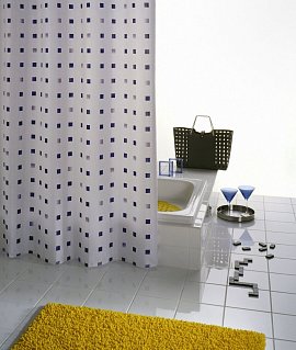Штора для ванных комнат Ridder Dоminо синяя/голубая