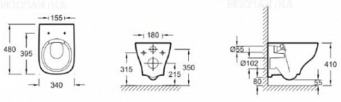 Комплект подвесной безободковый унитаз Jacob Delafon Struktura E21754RU-00 с сиденьем микролифт + система инсталляции с кнопкой хром - изображение 8
