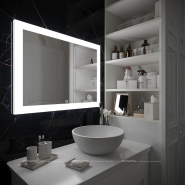 Зеркало Art&Max Soli 100 см AM-Sol-1000-700-DS-F-H с подсветкой - 5 изображение
