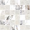Мозаика Marble-Stone Белый Матовый-Лаппато Ректификат (5х5) 30х30
