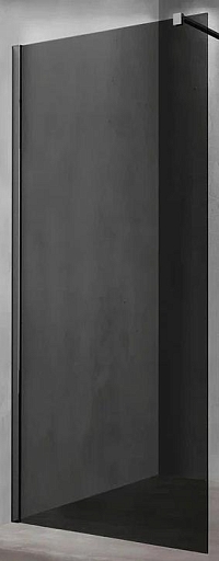 Душевая перегородка Vincea Walk-In VSW-1H900CGB 90x200 см черный матовый, стекло тонированное