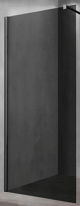 Душевая перегородка Vincea Walk-In VSW-1H900CGB 90x200 см черный матовый, стекло тонированное