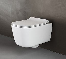 Комплект подвесной безободковый унитаз Ceramica Nova New Day CN3005 с крышкой-сиденьем микролифт  +  инсталляция Geberit Delta 458.149.21.1 с кнопкой, хром глянцевый