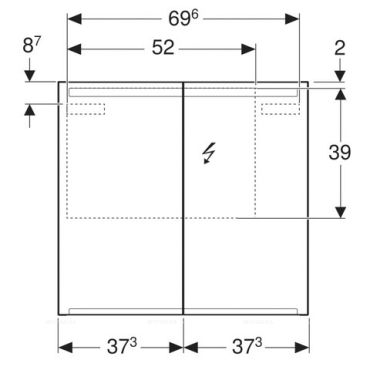 Комплект мебели Geberit Smyle для стандартных ванных, 529.353.JR.7 - 4 изображение