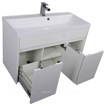 Комплект мебели для ванной Aquanet Латина 100 белый - 11 изображение