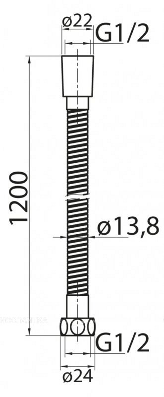 Душевой шланг 120 см Cezares CZR-U-FMDC-120-02 бронза - изображение 2