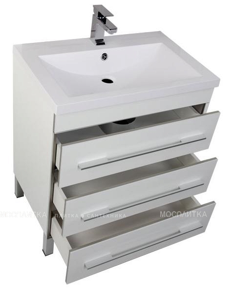 Комплект мебели для ванной Aquanet Верона 75 белый 3 ящика - изображение 5