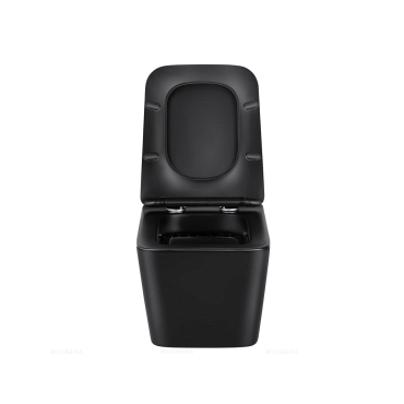 Комплект подвесной безободковый унитаз Vincea Q-Line VT1-12MB с сиденьем soft-close, черный матовый + инсталляция Am.Pm ProC I012707.0238 с клавишей смыва ProC S, чёрная матовая - 5 изображение