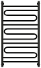 Полотенцесушитель водяной Сунержа Элегия+ 100х60 см 31-0205-1060 матовый черный - 2 изображение
