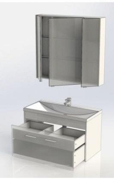 Комплект мебели для ванной Aquanet Августа 100 дуб сонома - 13 изображение