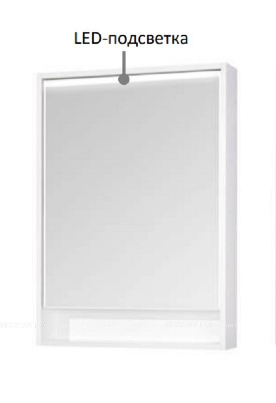 Зеркальный шкаф Aquaton Капри 1A230302KP010 60 x 85 см с подсветкой, цвет белый глянцевый - изображение 2