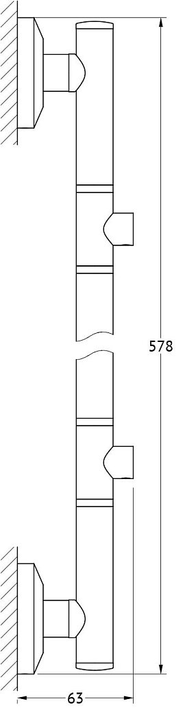 Штанга FBS Standard STA 074 двухпозиционная длина 58 см