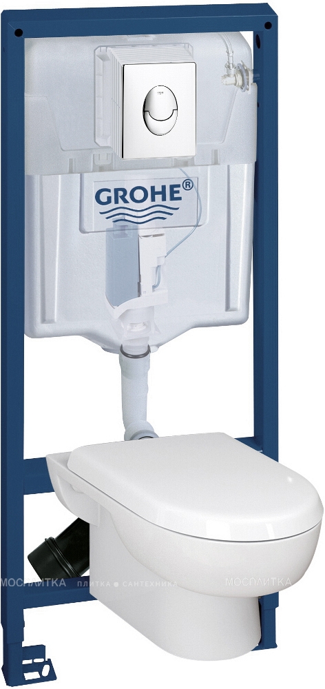 Комплект Grohe Solido 39191000 подвесной унитаз + инсталляция + кнопка - изображение 3