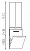 Шкаф-пенал Pelipal Cassca CS-HS 02 белый высокг.25/10 45 x 33 x 168 см подвесной, белый глянцевый - изображение 2