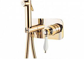 Гигиенический душ со смесителем Cezares APHRODITE-DIF-03/24-Bi, золото