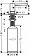 Дозатор для жидкого мыла Hansgrohe A41 40438340 шлифованный черный хром - изображение 2