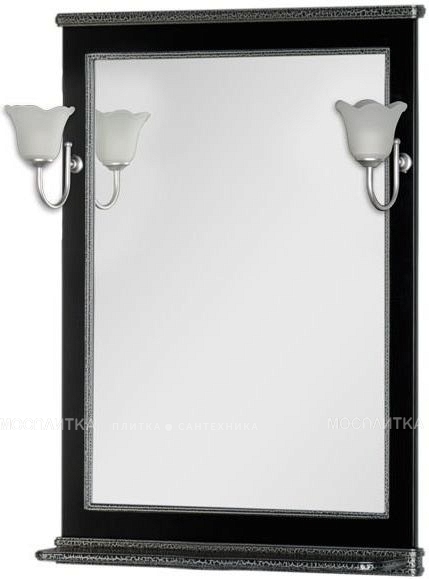 Зеркало Aquanet Валенса 70 00180298 черный краколет / серебро - изображение 4