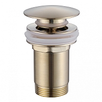 Донный клапан для раковины Abber AF0010G с переливом, золото матовое