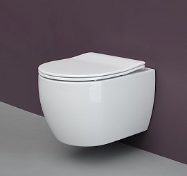 Комплект подвесной безободковый унитаз Ceramica Nova Play Rimless CN3001 с сиденьем Soft Close  +  инсталляция Geberit Duofix Sigma Plattenbau 111.362.00.5