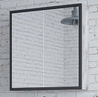 Зеркальный шкаф Corozo Айрон 70, черный/антик