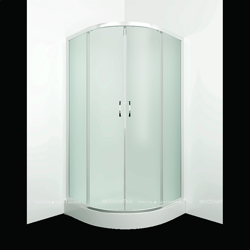 Душевой уголок Erlit Comfort 80х80 см ER0508-C3 профиль серебро, стекло матовое - изображение 2