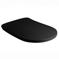 Сиденье Kerasan ”Slim” для унитаза c микролифтом цвет: черный матовый, 5191311